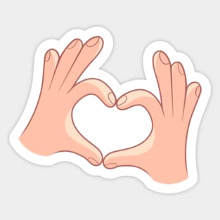 Hand Heart Gesture Sticker